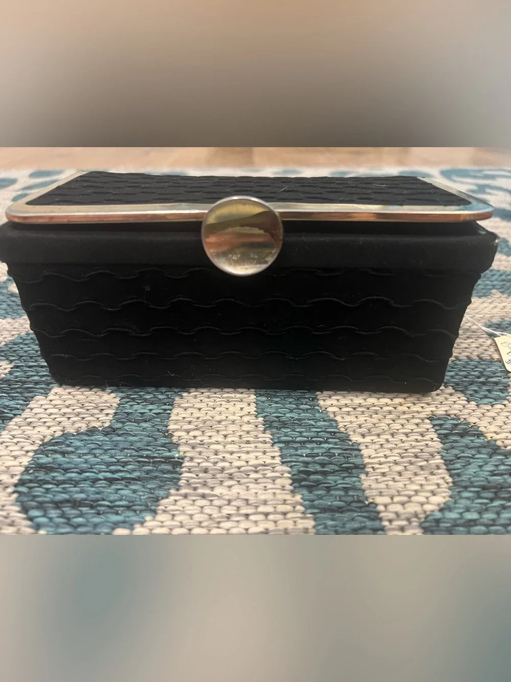 Vtg Black Women’s Box Clutch